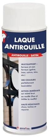 Metaltop - Laque Antirouille - Ivoire - Ton pierre - RAL 1015 - Bombe 400mL