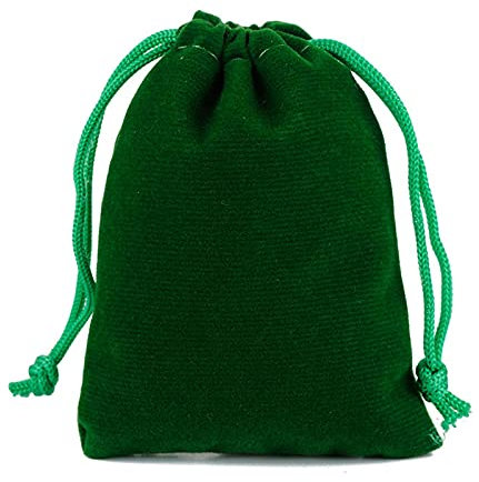 Duories 10 Stück Samtbeutel Schmuckbeutel Klein Säckchen mit Kordelzug Geschenkbeutel Stoffbeutel zum Befüllen Samttasche für Hochzeit Party Geschenk Schmuck Jewelry Gifts, 12 x 15 cm Grün