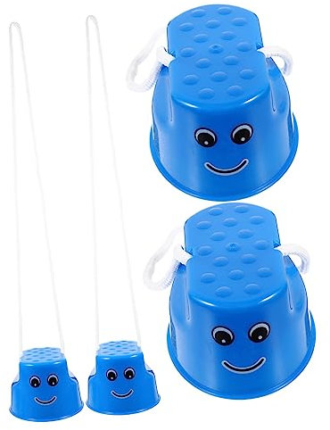 Toyvian 4stücke Kinderstelzen Mit Eimerform Und Seilen Balance-Spielzeug Für Massagepunkte Und Anti-rutsch-Design Gleichgewichtstraining Und Outdoor-Spielzeug Für Kindergarten Und Spielpla