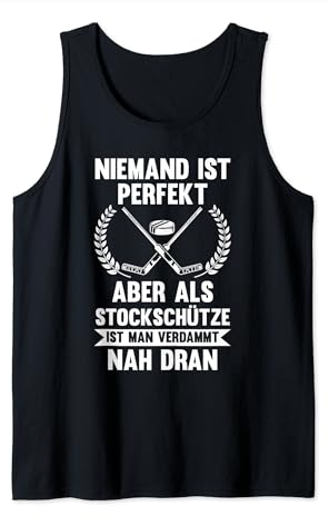 Herren Perfekt als Stockschütze Stockschießen Eisstock Tank Top