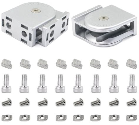 FORRCKY 2pcs 2040 Extrusion Locking Pivot Joint for 2040 20/40 Series Extruded Aluminum Extru Profile Rotate Connector Brackets with Nuts Bolts