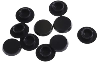 JrEam 10 Stück M5-12 praktische Schwarze Innensechskant-Abdeckkappen, Befestigungsschrauben, Innensechskantschraube, Mutter, runder Schutz(Color:M10)