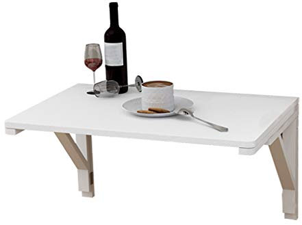 FGDIUCVN Wandklapptisch aus massivem Kiefernholz, hängender Multifunktions-Computertisch, Esstisch, Werkbank, für die Küche im Home Office, mit Zubehör, 50-140 cm, weiß (80 x 40 cm)