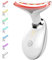 Queath Appareil Anti Rides Visage,Appareil de Beauté,3 Modes cou Appareil de Raffermissement du Visage,Appareil EMS 45°C Lifting Visage En Raffermissement et Lifting,Smart LED Massage Visage