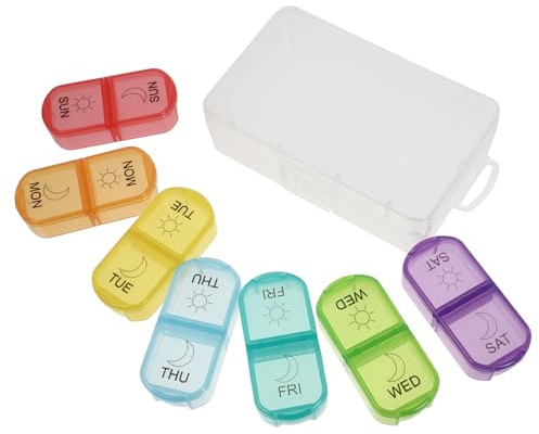 GANAZONO Tragbarer Medikamentenbehälter Mit Fächern Versiegelter Behälter Für Medizin Box Pillenbox Pill Container Medizinbox Behälter Für Tabletten Und Kapseln