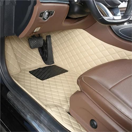ZSHYTWE Auto Fußmatten Auto-Bodenmatte Für Mitsubishi Für Lancer X 2010-2017 Diamant-Custom-Frauen-Innenausstattung 1Pc Autozubehör Automatten(Driver-Beige)