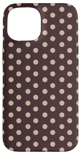Brown Polka Dot Boho Vintage Aesthetic Dotted Cute Girly Case for iPhone 15