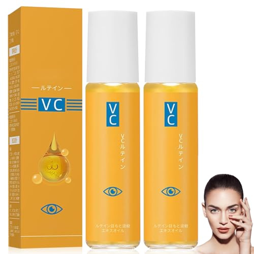 2 stycken Lutein Eye Essence Oil, PVC antirynk serum, VC Lutein Eye Essence Oil för påsar, svullnader och mörka ringar tar bort rynkor och mörka ringar
