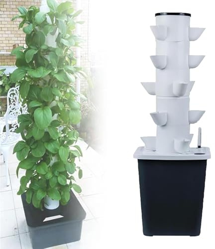 JIANGYUXINLI 1 Système de Tour de Culture Hydroponique,Système de Culture hydroponique Vertical sans Sol,Smart Garden, Pots de Jardin verticaux,kit de Jardin intérieur,pour Herbes, Fruits et légumes