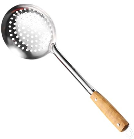 Professionale 201Stainless Steel Frittura Skimmer Cucina Colino con Manico In Legno Colino Cibo Skimmer per Cucina