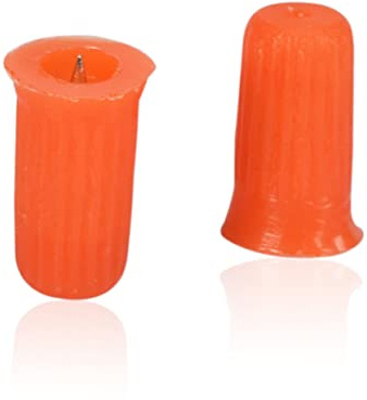 Homoyoyo Wimpernverlängerungswerkzeug 100 Stück Flaschenverschlussstifte aus Kunststoff Orange für Wimpernkleberflaschen Professionelle Beauty Salons