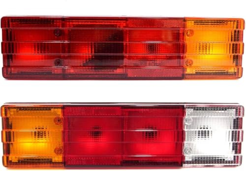 Generisch 2x Rücklicht Links Rechts Kompatibel mit LKW Anhänger Mercedes Vario Atego Rückleuchten E-Prüfzeichen Satz 12V 24V