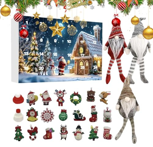 Acunny Adventskalender | Countdown-Kalender 24 Tage Wichtel | Festliches Spielzeug für Aktivitäten Party Feier | Dekoration Haus Mädchen