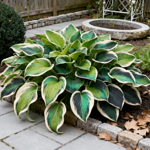 Hosta, Rizomi Hosta Resistenti, Rizomi Perenni Giardino, Piantagioni Hosta Rari Giardino Elegante Esposizione-b-4 rizomi