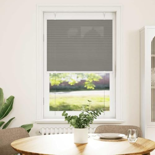Tende avvolgibili, finestre interne, persiane, plissettate, antracite, 80 x 100 cm, larghezza tessuto 79,4 cm, poliestere, per sala da pranzo, soggiorno, cucina, ufficio, camera da letto