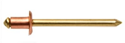 500 Blindniete, runder Kopf, Gorivet, TRS 4 x 6 mm – Kupfer/Messing D-Work