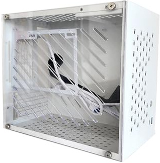Asixxsix ITX PC Case, Clear Side Panel Computer Case, Supports MATX (190x220mm​) and ITX (170x170mm​) Motherboards, GPU Up to 280mm, 3 PCI Expansion Slots, Small Form Factor