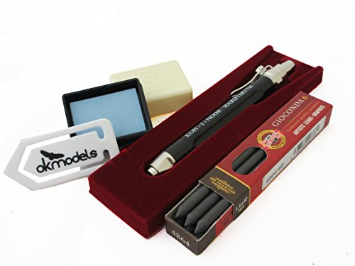 KOH-I-NOOR 5311 Druckbleistift-Set 4864/4B Minen, Radiergummi und Büroklammer mit 5,6 mm Durchmesser