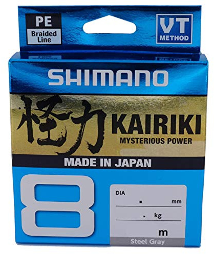 Shimano Kairiki 8 300 Meter Angelschnur, geflochten, Hellgrau, 59WPLA68R1