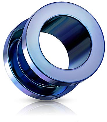 beyoutifulthings Ohr-Tunnel viele Farben Ohr-Piercing Edelstahl Ohr-Schmuck Screw Fit Plug Schraub-Verschluss 1,2-40mm