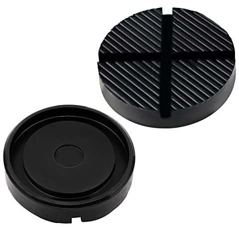 EXLECO 125×26mm Wagenheber Gummiauflage 2 Stücke für Rangierwagenheber Universal Gummiauflage Jack Pads für PKW SUV Robust und Praktisch