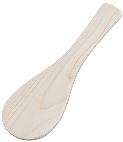 Cucchiaio da portata in stile giapponese Hinoki in legno Shamoji, realizzato in Giappone, 16 cm