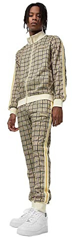 Lonsdale Herren Trainingsanzug schmale Passform SEABROOK Yellow/Brown/Ecru M 117442