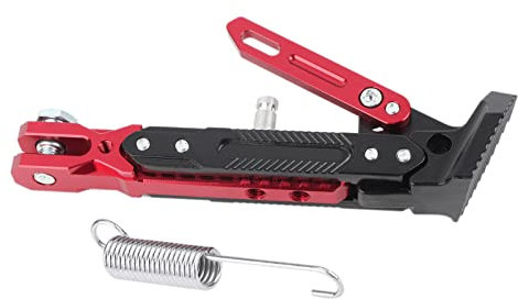 Jadeshay Motorrad-Ständer-Verstellbarer Stativ Halter Aluminium Motorroller Fuß seitlicher Stütz ständer für NMAX 155 20152016 NMAX 125(rot)