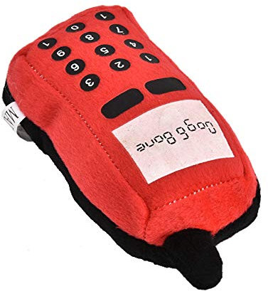 KIMISS Cell Phone Dog Toy Dog Cell Phone Toy Plush Plush Cell Phone Pet Dogs Cats Teether Teething Sounding Interactive Chew Toy (Pink) (red)