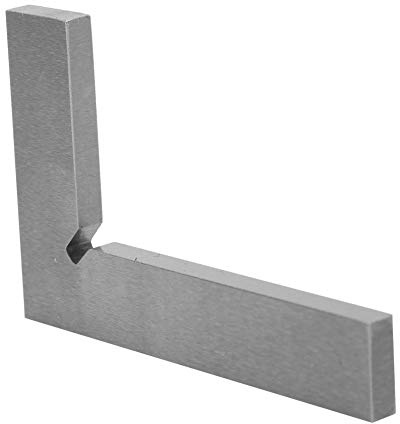 AUNMAS Right Angle Ruler, 75 x 50mm 2 Accuracy Level 90 Degree Ruler Flat Edge Square Measuring Tools for Workshop Workers