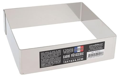 Cadre à mousse inox H 4,5 cm 16 x 16 cm