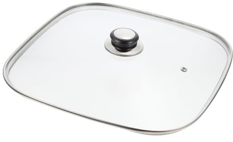 MAGICLULU Elektrischer Speisewärmer Glasabdeckung Bratpfannen Töpfe Pfannen Pfannenabdeckung Bratpfannendeckel Aufbewahrung Haushaltstopfdeckel Sichtbarer Kochtopfdeckel