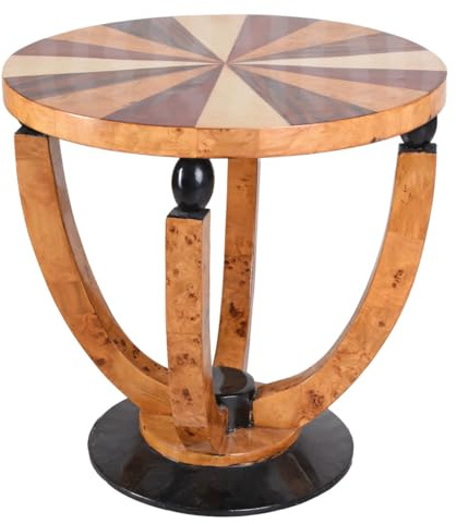 Art Deco Tisch Antik Beistelltisch Massivholz Wohnzimmertisch 58 cm cat051 Palazzo Exklusiv