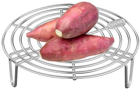 Steam Rack – Steam Insert, Multifunctional Stainless Steel Steamer Holder | Extendable Pot, Round Steam Rack, Food Cooking Grates, Cooking Rack