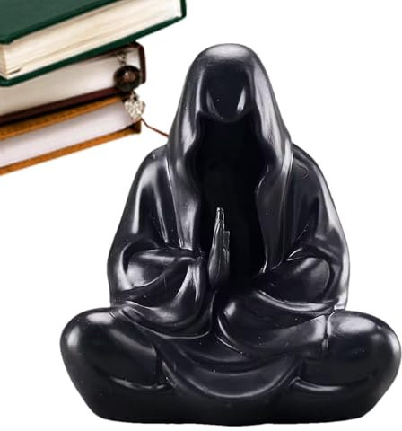 Decorazione Uomo in Nero, Statua Uomo in Nero - Scultura di figura modello gotico - Meditazione del Buddha senza fase per il display del desktop del soggiorno di casa