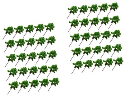 Amosfun 50 Pezzi Alberi in Vendita Set Mini Alberi Verdi Scala 1:120-1:250 Per Decorazioni