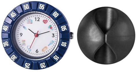 JewelryWe Krankenschwesteruhr Analog Quarz Taschenuhr 30 Wasserdicht Silikon Uhr mit Halskette Kette Schwesternuhr Pflegeuhr Pulsuhr für Arzt Geschenk Unisex