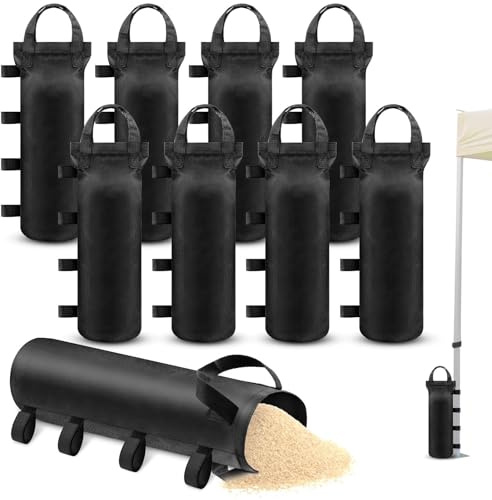 TXXATX Sandsäcke für Pavillon 50x20 cm Pavillon Gewichte 8er-Set Sandsack Beschwerung Oxford Stoff Gewichte für Pavillon Befüllbar Sandsäcke zum Beschweren für Pavillons Zelte Vordächer Sonnenschirm