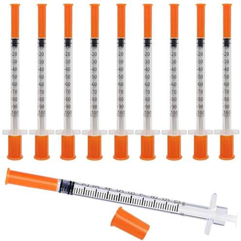 10-pack 1 ml 31 G 8 mm dispenseringsmätningsverktyg, plastsprutor, laboratorietillbehör, individuellt paket