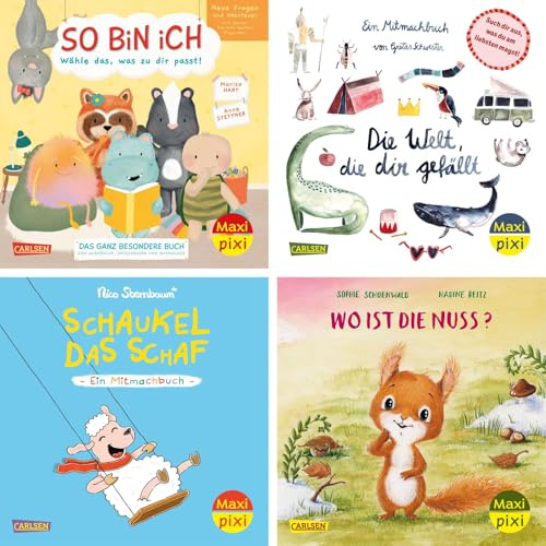 Maxi-Pixi-4er-Set 122: Neue Bilderbücher zum Mitmachen (4x1 Exemplar): 4 Minibücher zum Vorlesen und Mitmachen für Kinder ab 3 Jahren (122)