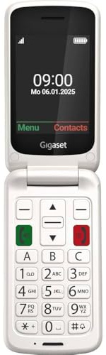 Gigaset GL595 Téléphone Portable à Rabat – Facile à Utiliser pour Les Personnes âgées, Grandes Touches et Bouton d'appel d'urgence SOS – Résistant à la poussière et aux éclaboussures – Classe de