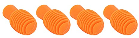 Drum Stick Dampener, Mute Clacking Sound, Silicone Drumstick Tips, Durable Design, 4Pcs Set, for Home Practice, Studio Recording, School Music Lessons, Quiet Rehearsals (Orange)