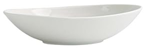 GENHAOSAN Assiettes Assiette creuse en porcelaine blanche for la maison, vaisselle en céramique for hôtel, club, restaurant, assiette for fondue Vaisselle De Dîner(10.6 inch)