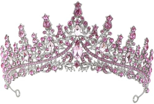 Coronas de mujer, tiaras brillantes de diamantes de imitación, tiaras de cristal barroco vintage para accesorios de fiesta, novia, cumpleaños, Corona de moda femenina festiva