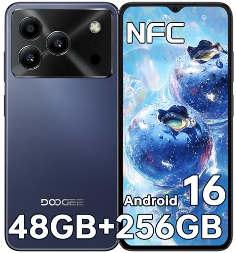 DOOGEE Note 56 Plus Android 16 Smartphone Ohne Vertrag, 48GB+256GB/2TB Handy Ohne Vertrag 6150mAh, 6,56 HD+ Handy Günstig 8,45mm Ultraschlankes, 50MP+8MP Kamera, NFC/Fingerabdruck/Dual-SIM/GPS/OTG
