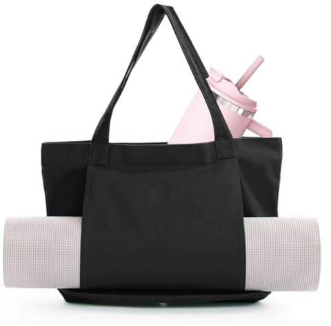 Zinueen Yogatasche, Sporttasche Damen & Herren, Wasserdicht Gym Tasche, Yogamatte Tasche mit Nassfach & Klettverschluss Schnellzugriff Yogamatte, für Pilates, Reisen, Training, Büro
