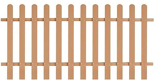 vidaXL Staccionata Recinzione Steccato Arredo Arredamento Recinto da Giardino Barriera Aiuole Robusta Resistente Elegante in WPC 200x100 cm