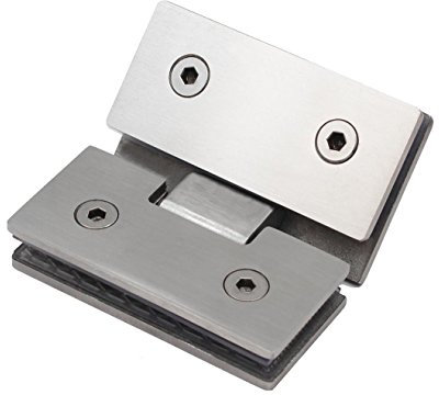 Edelstahl 6mm 8mm Glastür Scharnier Duschtür in 4 Varianten (Glas/Glas 135°)