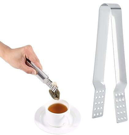 Teebeutel Clip, Teebeutel Squeezer Edelstahl Teebeutel Zangen Multifunktions Teebeutel Clip Tee Squeeze Zangen Küche Kochen Gadget zum Abschneiden Teebeutel
