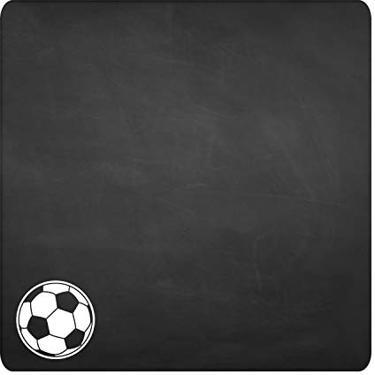 021 Fussball - selbstklebende Tafelfolie/Kreidefolie inkl. 3 Stück Kreide - Größe: 850 x 850 mm - Kinderzimmer Wanddeko